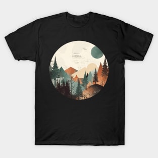 Taiga and Tundra Flat Geometry Design T-Shirt